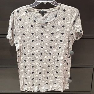 J Crew polka dot crew neck t shirt